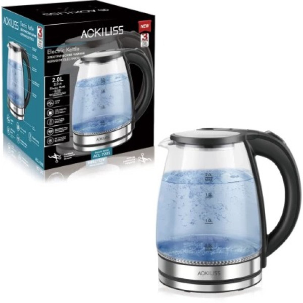 Ceainic electric ACKILISS ACL-67205 Glass Kettle [Black]
