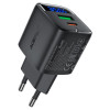 Incarcator de retea Acefast A116 PD35W GaN charger (USB-A+USB-C) with digital display [Black]