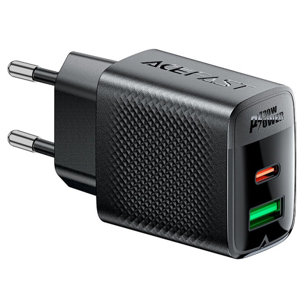 Incarcator de retea Acefast A98 PD30W GaN (USB-C+USB-A) charger [Black]