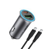 Incarcator auto Acefast B16 95W (USB-A+USB-C) dual port metal car charger set (P5) [Metal Grey]
