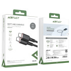 Cablu Acefast C2-03 UBC-C to USB-C zinc alloy charging (60W) [Black]