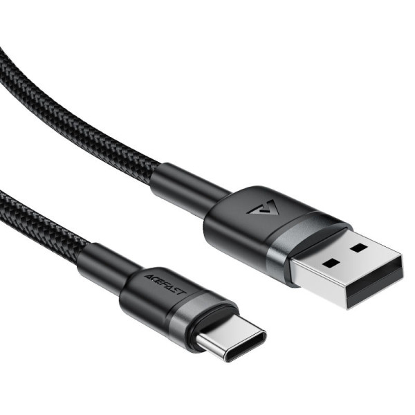 Cablu Acefast C22-04 USB-A to USB-C aluminum alloy charging data cable [Black]