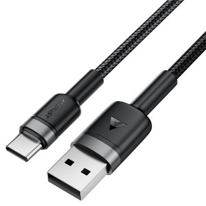 Cablu Acefast C22-04 USB-A to USB-C aluminum alloy charging data cable [Black]