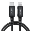 Cablu Acefast C4-01 USB-C to Lighting aluminum alloy (30W) [Black]