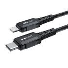 Cablu Acefast C4-01 USB-C to Lighting aluminum alloy (30W) [Black]