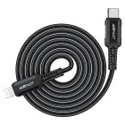 Cablu Acefast C4-01 USB-C to Lighting aluminum alloy (30W) [Black]