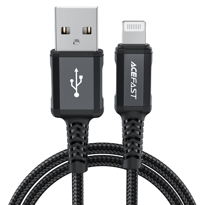 Cablu Acefast C4-02 USB-A to Lighting aluminum alloy [Black]