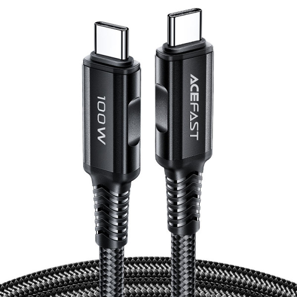 Cablu Acefast C4-03 USB-C to USB-C aluminum alloy 100W (1.8) [Black]