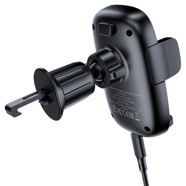 Suport Auto Acefast D48 press type wireless charging car holder for air vent [Black]