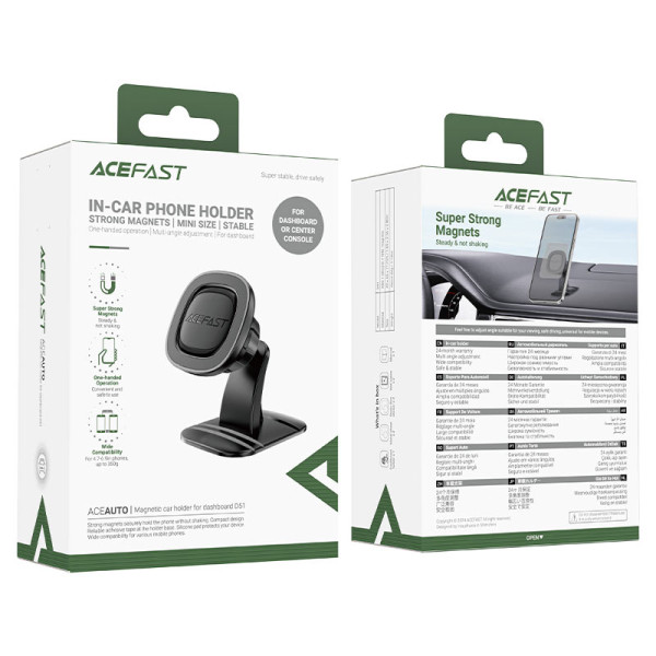 Авто держатель Acefast D51 magnetic car holder for dashboard [Black]