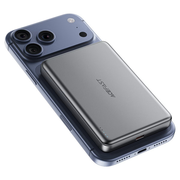 Power Bank Acefast M12 PD20W ultra-thin magnetic wireless charging power bank 10000mAh [Black]