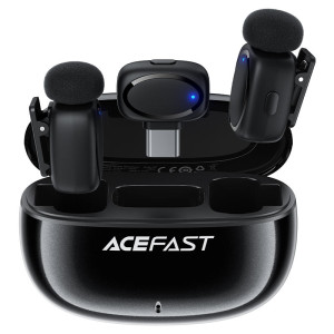 Microfon wireless Acefast R2 wireless lavalier microphones [Black]