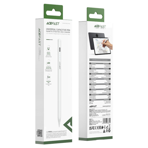 Стилус Hoco Acefast V1 universal capacitive pen [White]