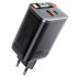Incarcator de retea Acefast A111 PD67W GaN charger(2*USB-C+USB-A) with retractable cable [Black]
