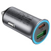 Incarcator auto Acefast B16 95W (USB-A+USB-C) dual port metal car charger [Metal Grey]