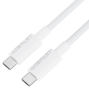 Cablu Acefast C18-03 USB-C to USB-C braid charging data cable [White]