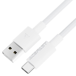 Cablu Acefast C18-04 USB-A to USB-C braid charging data cable [White]