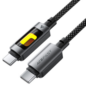Cablu Acefast C21-03 USB-C to USB-C 60W fantasy color series braided Charging data cable [Black]