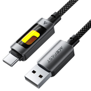 Cablu Acefast C21-04 USB-A to USB-C fantasy color series braided Charging data cable [Black]