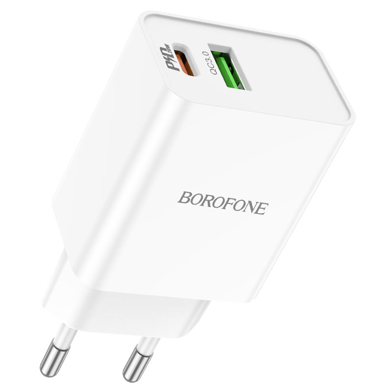 Incarcator de retea Borofone BA69A Resource (PD + QC3.)[White]