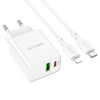 Зарядное Устройство Borofone BA69A Resource + Cablu Type-C to Lighting(PD + QC3.)[White]