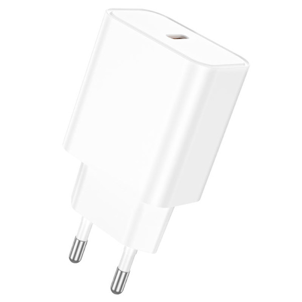 Incarcator de retea Borofone BA71A Power + Cablu Type-C to Lighting (PD + QC3.0) [White]