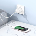 Incarcator de retea Borofone BA72A Spring + cablu Micro USB (QC3.)[White]