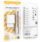 Incarcator de retea Borofone BA74A Aspirer + Cablu lighting (2.1 A) [White]