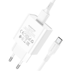 Incarcator de retea Borofone BA74A Aspirer + Cablu Type-C (2.1 A) [White]