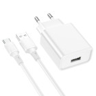Зарядное Устройство Borofone BA74A Aspirer + Кабель Type-C (2.1 A) [White]