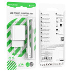 Зарядное Устройство Borofone BA74A Aspirer + Кабель Type-C (2.1 A) [White]