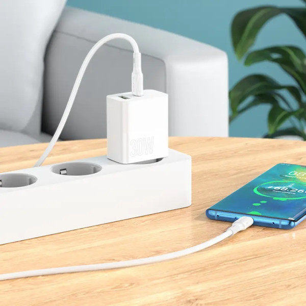 Incarcator de retea Borofone BA75A Powerful (PD30W + QC3.0) [White]