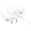 Incarcator de retea Borofone BA76A Source +Cablu USB-C to USB-C (PD35W) [White]