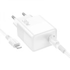 Incarcator de retea Borofone BA77A Insightful Type-C to Lightning (PD30W) [White]
