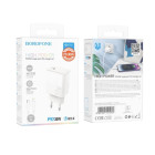 Incarcator de retea Borofone BA77A Insightful Type-C to Lightning (PD30W) [White]