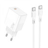 Incarcator de retea Borofone BA77A Insightful Type-C to Type-C (PD30W) [White]