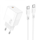 Зарядное устройство Borofone BA77A Insightful Type-C to Type-C (PD30W) [White]