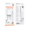 Incarcator de retea Borofone BA99A Breeze single port PD20W charger set(C to iP) [White]