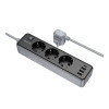 Prelungitor Borofone BAC8 Power 3-position socket (1C3A) (EU/GER) (L=3M) [Black] 