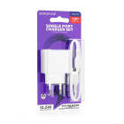 Incarcator de retea Borofone BAS11A Erudite + Cablu Micro [White]