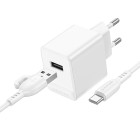 Зарядное Устройство Borofone BAS11A Erudite + Кабель Type-C [White]
