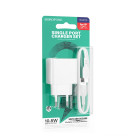 Incarcator de retea Borofone BAS11A Erudite + Cablu Lighting [White]