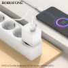 Incarcator de retea Borofone BAS12A Erudite + Cablu Micro [White]
