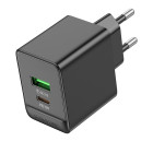 Incarcator de retea Borofone BAS14A Erudite (PD20W + QC3,0) [Black]