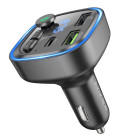 FM Модулятор Borofone BC48 Broad QC3.0 car BT FM transmitter [Black]