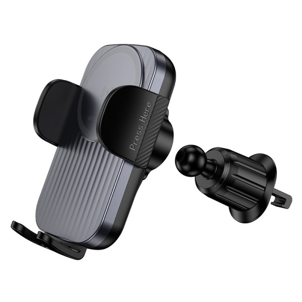 Suport Auto Borofone BH221 Path push-type wireless fast charging car holder [Black]