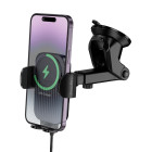 Suport Auto Borofone BH222 Leading push-type wireless fast charging car holder [Black]
