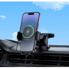Suport Auto Borofone BH222 Leading push-type wireless fast charging car holder [Black]