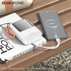 Power Bank Borofone BJ60 Rapid with four cables (10000mAh) [White]
