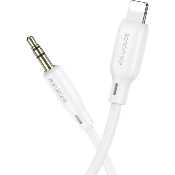 Cablu Borofone BL18 iP silicone digital audio conversion cable [White]
